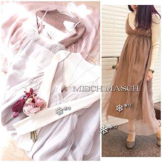 トッコクローゼット(TOCCO closet)の美品 MISCH MASCH チュールレースキャミワンピース(ロングワンピース/マキシワンピース)