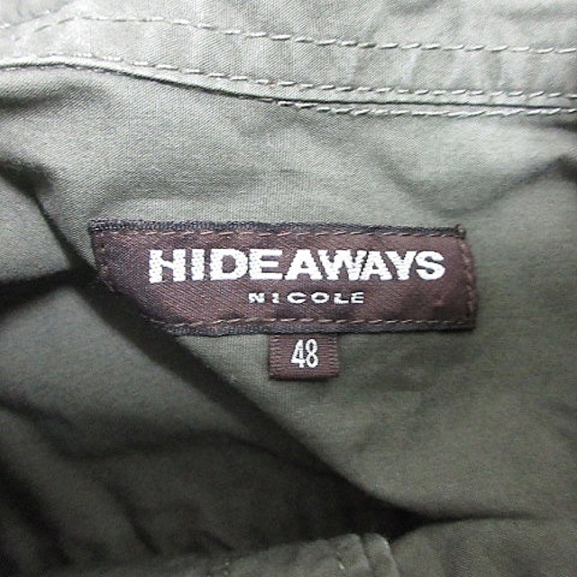 HIDEAWAY(ハイダウェイ)のハイダウェイ ニコル シャツ ワーク ミリタリー 長袖 48 カーキ /AAO4 メンズのトップス(シャツ)の商品写真