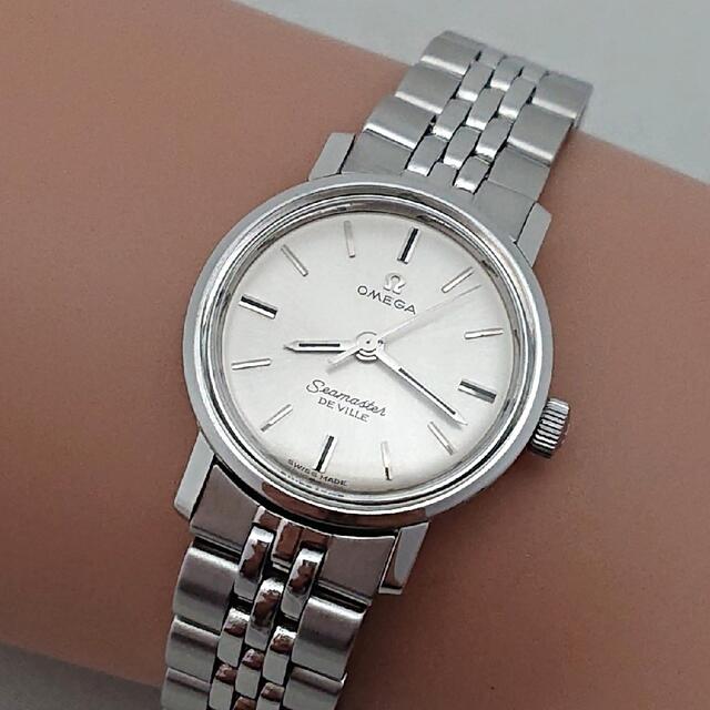 100％本物 OMEGA - OH済 1966年製 オメガ シーマスター デビル レディース 純正ブレス付き 腕時計