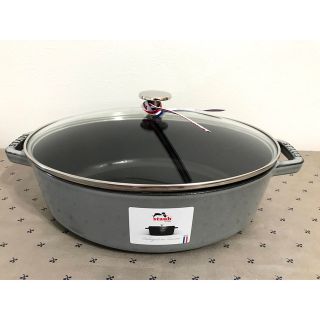 ストウブ(STAUB)の[新品]staub ココットオーバル29cm ガラス蓋(鍋/フライパン)