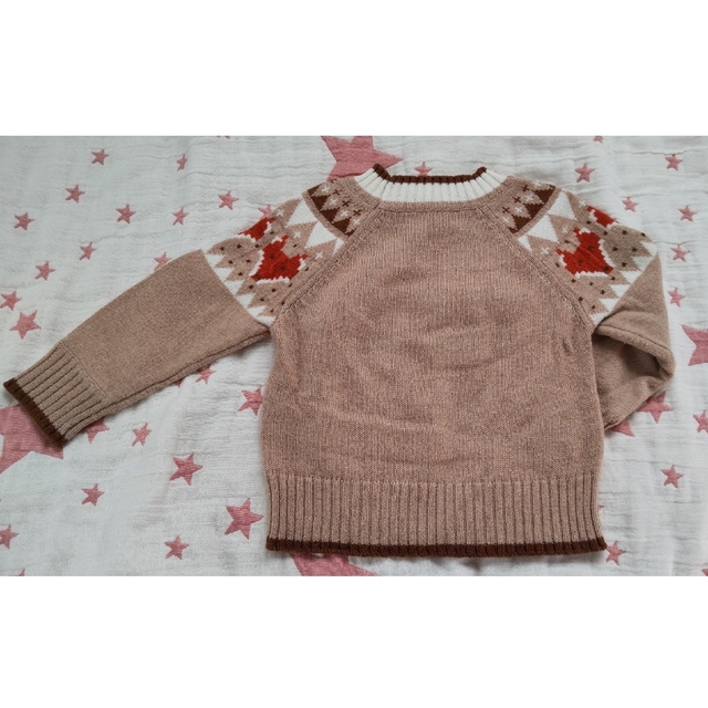 F.O.KIDS(エフオーキッズ)のapres les cours キツネ柄ニット size90 キッズ/ベビー/マタニティのキッズ服女の子用(90cm~)(ニット)の商品写真