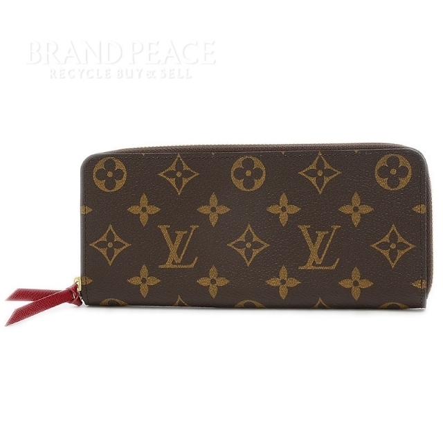 時間指定不可】 LOUIS VUITTON ルイ・ヴィトン モノグラム ポルトフォイユクレマンス 長財布 フューシャ M60 財布 