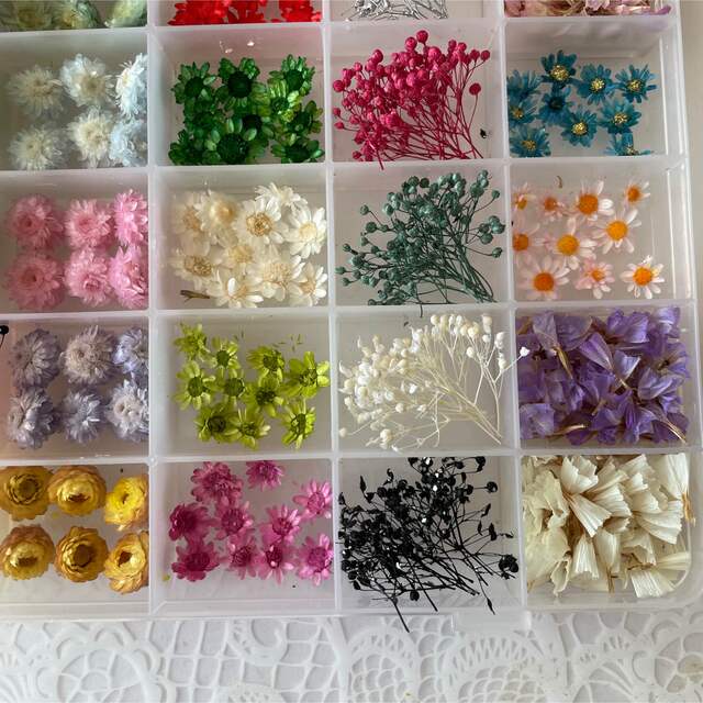 小さな花材詰め合わせ 加工花材入り レジン アクセサリー Xmas