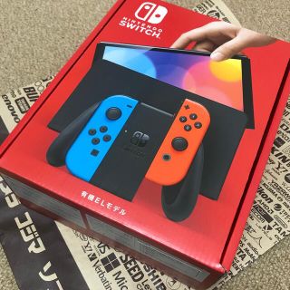 ニンテンドースイッチ(Nintendo Switch)の【新品未使用】Nintendo Switch 有機EL モデル 本体 ネオン(家庭用ゲーム機本体)