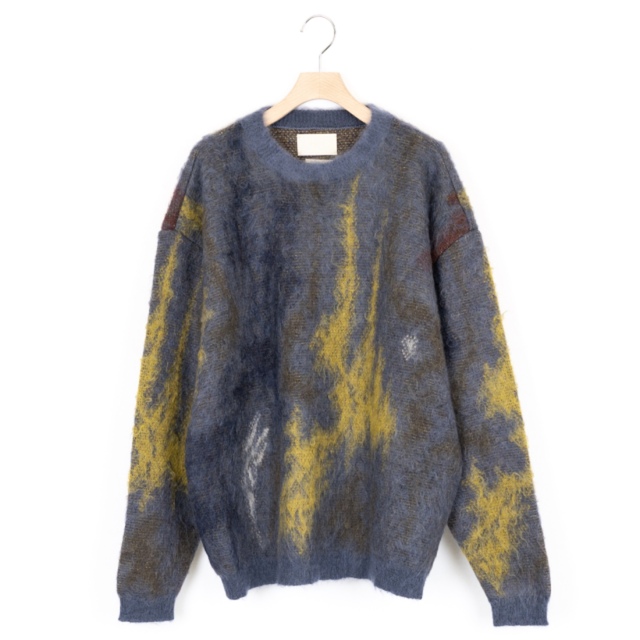 YOKE STILL JACQUARD CREWNECK DUSTY BLUE 本命ギフト www.gold-and
