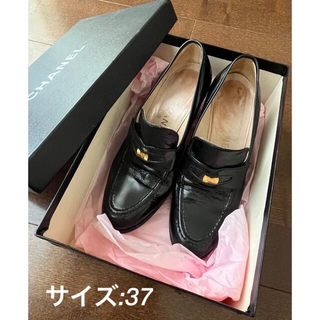 CHANELシャネル ココマーク 革靴ローファー サイズ36 ヴィンテージ レア-