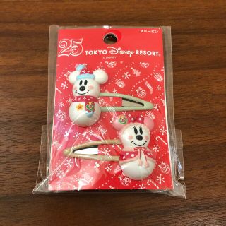 ディズニー(Disney)の【未使用】ディズニー 25周年 クリスマス スノースノー ヘアピン アクセサリー(ヘアピン)