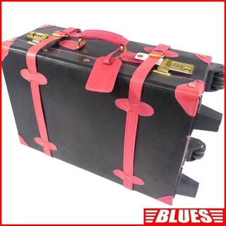 トランク キャリーケース スーツケース 革 旅行バッグ 黒 赤 SJ1430(スーツケース/キャリーバッグ)