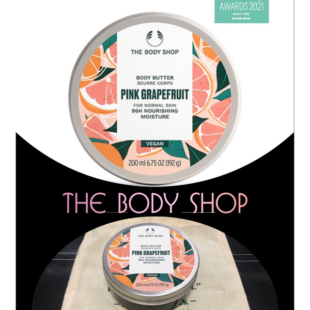 THE BODY SHOP(ザボディショップ)の巾着付♡ ザ・ボディショップ ピンクグレープフルーツ ボディバター  200mL コスメ/美容のボディケア(ボディクリーム)の商品写真