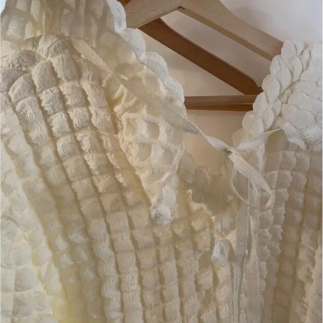 popcorn blouse   nina bubble frill レディースのトップス(シャツ/ブラウス(長袖/七分))の商品写真