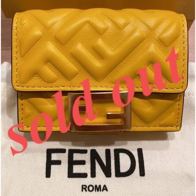 FENDI - 【 未使用品 】FENDI 財布 バゲット マイクロ 三つ折財布