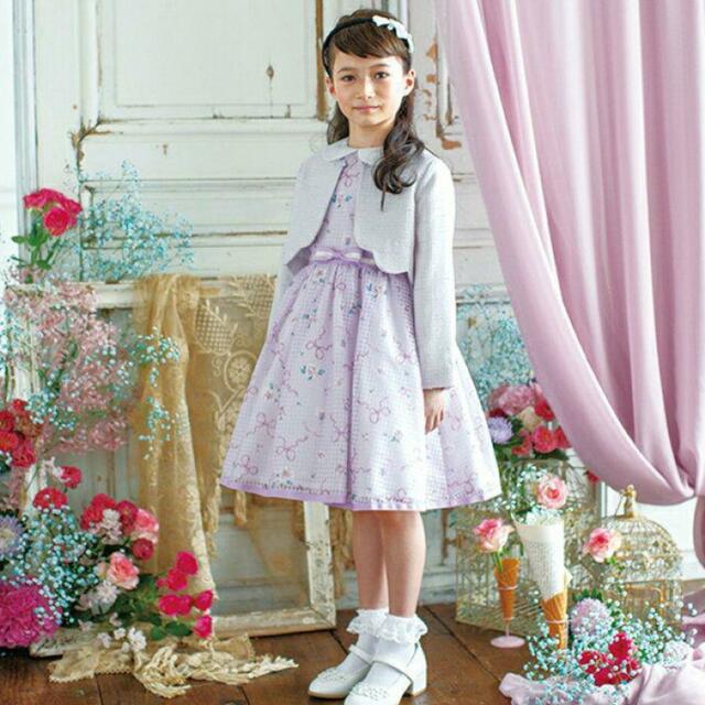 メゾピアノ mezzo piano 上下セット 120 女の子 グレー×ホワイト メゾピアノ mezzo piano 上下セット 120 女の子 グレー×ホワイト