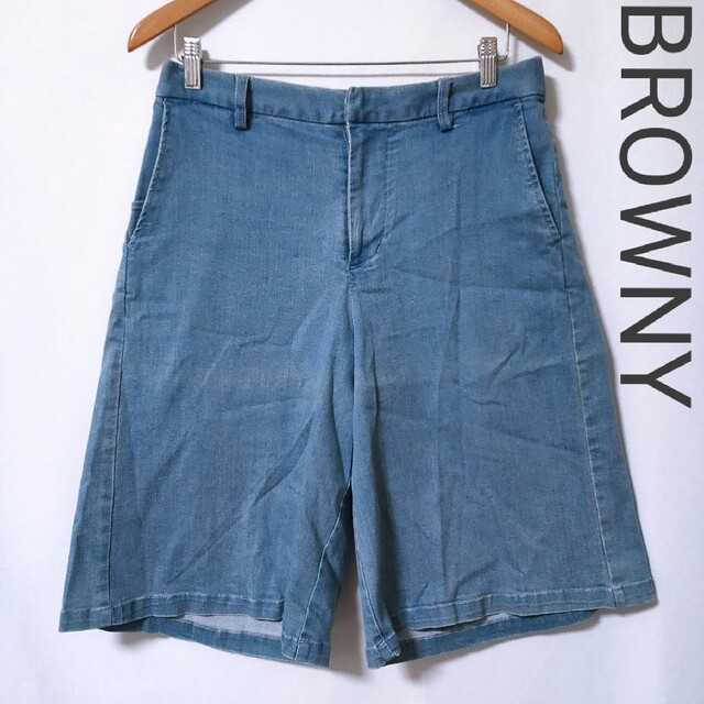 BROWNY(ブラウニー)の【BROWNY】デニム　ハーフパンツ メンズのパンツ(ショートパンツ)の商品写真