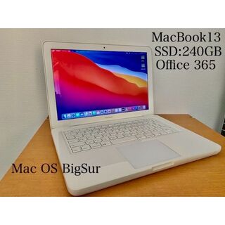 アップル(Apple)の本日限A616MacBook13白 SSD240 Office365 Win11(ノートPC)