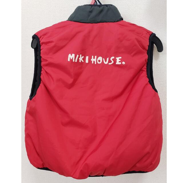 mikihouse(ミキハウス)のミキハウス 中綿 リバーシブル ベスト 男の子 110 キッズ/ベビー/マタニティのキッズ服男の子用(90cm~)(ジャケット/上着)の商品写真