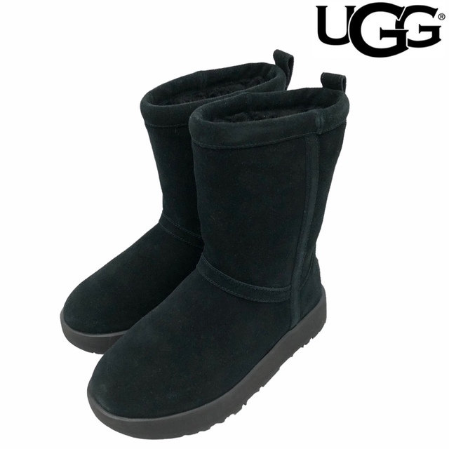 美品】UGG australia アグ ムートン ブーツ黒 ブラック 23cm 【感謝