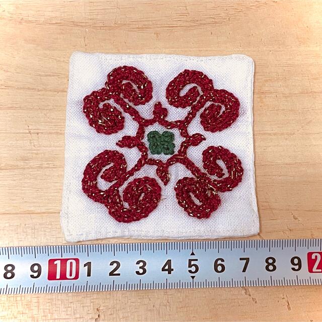 【ハンドメイド】カザフ刺繍 コースター 2枚セット