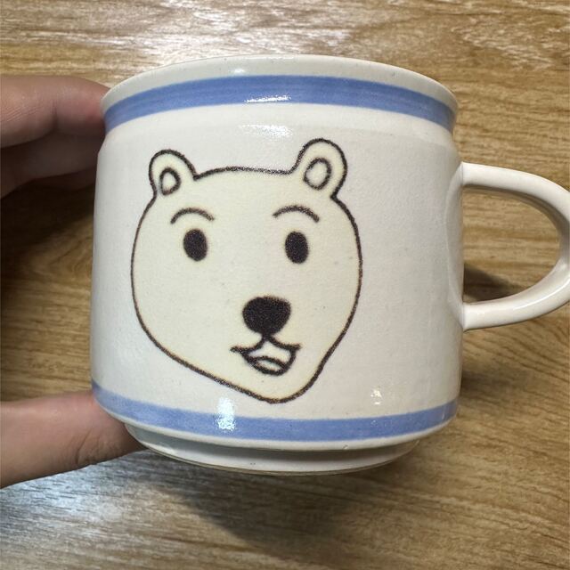くすみ水色 daisak white bear 新品未使用 - グラス/カップ