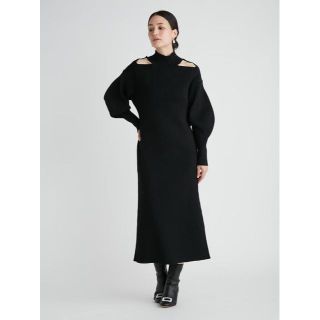 CELFORD - 【新品】CELFORD カットアウトニットワンピース BLK サイズ38