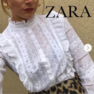 ザラ(ZARA)のZARA♡ザラ♡人気完売♡フリルブラウス(シャツ/ブラウス(長袖/七分))