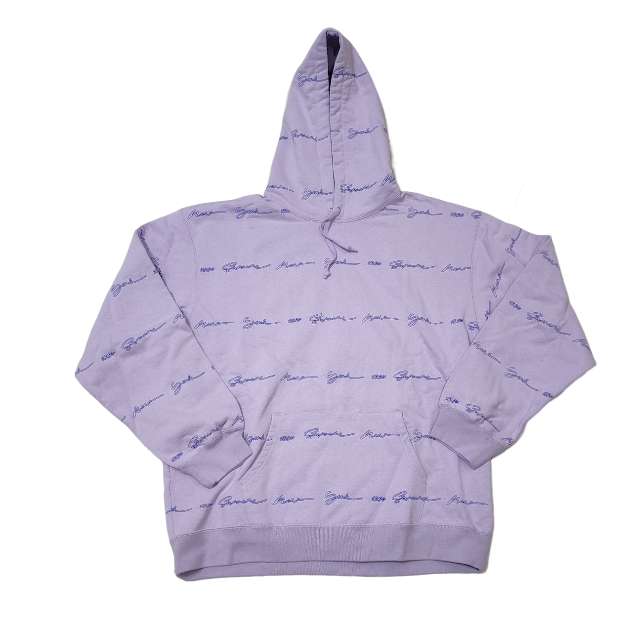 Supreme Script Stripe Hooded Sweatshirt