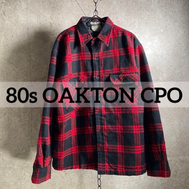 80s OAKTON CPO シャツ ジャケット 両胸ポケット SEARSの通販 by 文化 ...
