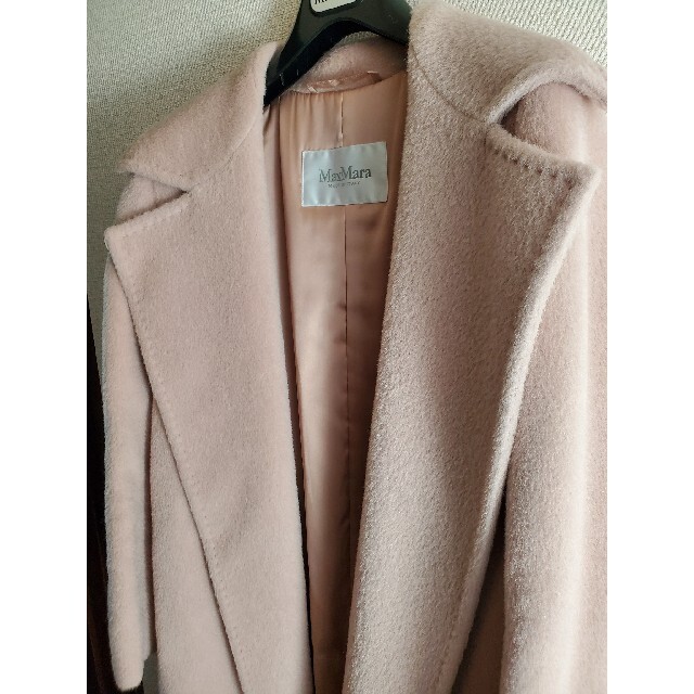 Max Mara(マックスマーラ)のMaxMaraマックスマーラ　ファーストライン　アルパカコート　ピンク36美品 レディースのジャケット/アウター(ロングコート)の商品写真