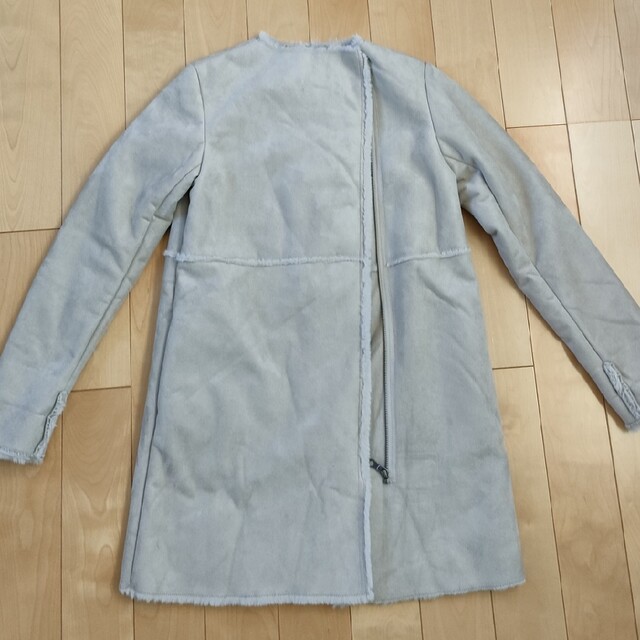 Techichi(テチチ)の新品タグ付き　テチチ　フェイクムートンロングコート　グレー レディースのジャケット/アウター(ロングコート)の商品写真
