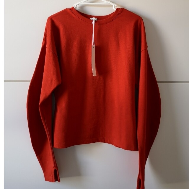 SEA(シー)　CURB LONG SLEEVE TEE　tomato　ロンT