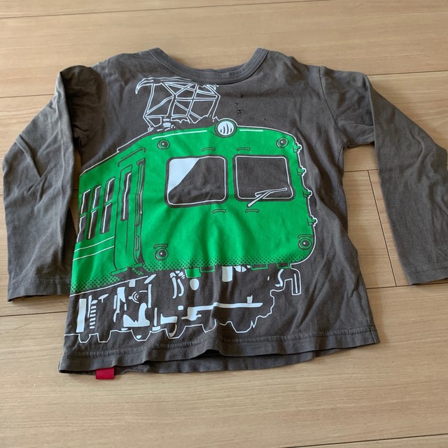 OJICO(オジコ)のカエル電車と新幹線　長袖Tシャツ　オジコ キッズ/ベビー/マタニティのキッズ服男の子用(90cm~)(Tシャツ/カットソー)の商品写真