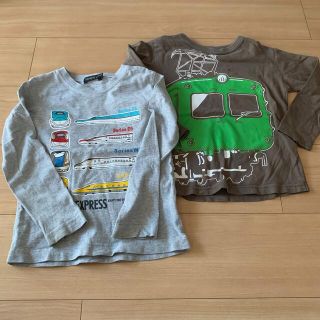 オジコ(OJICO)のカエル電車と新幹線　長袖Tシャツ　オジコ(Tシャツ/カットソー)