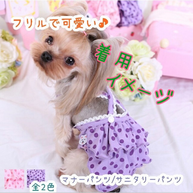 ★むぎちゃんママ専用★小型犬用マナーパンツ　Mサイズ　ピンク色 その他のペット用品(犬)の商品写真