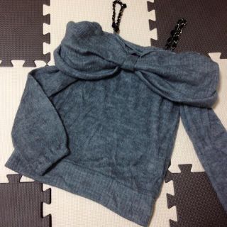 fluffy♡肩見せニットリボン(ニット/セーター)