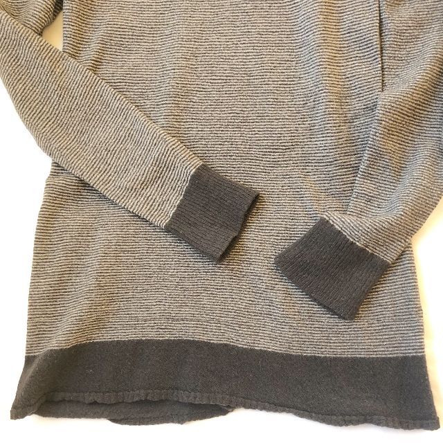 Rick Owens - リックオウエンス 深Vネック細ボーダーバイアスロング 販売激安 未使用 リックオウエンス ニット パターンボーダー サイズXS ニット/セーター