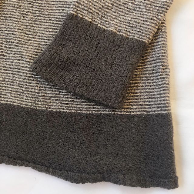 Rick Owens - リックオウエンス 深Vネック細ボーダーバイアスロング 販売激安 未使用 リックオウエンス ニット パターンボーダー サイズXS ニット/セーター