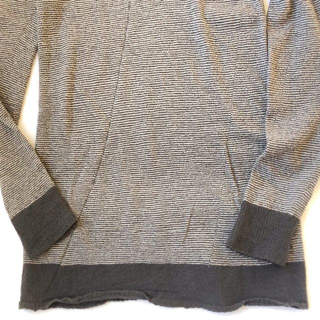 Rick Owens - リックオウエンス 深Vネック細ボーダーバイアスロング 販売激安 未使用 リックオウエンス ニット パターンボーダー サイズXS ニット/セーター