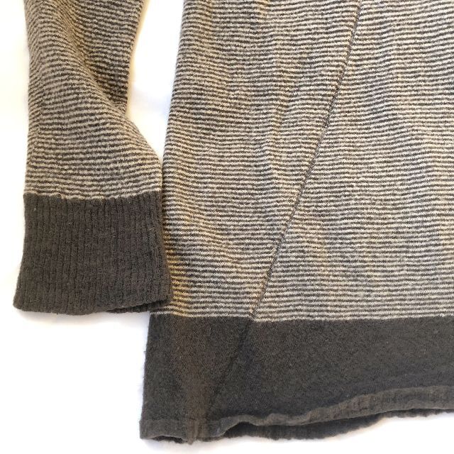 Rick Owens - リックオウエンス 深Vネック細ボーダーバイアスロング 販売激安 未使用 リックオウエンス ニット パターンボーダー サイズXS ニット/セーター