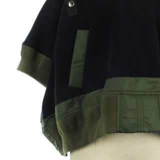 sacai - サカイ 22SS スウェット プルオーバー 五分袖 切替 カーキ