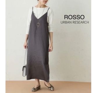 アーバンリサーチロッソ(URBAN RESEARCH ROSSO)のお値下げ　アーバンリサーチロッソ バックタックサテンキャミワンピース(ロングワンピース/マキシワンピース)