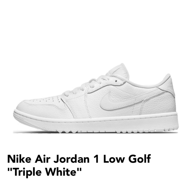 NIKE AIR JORDAN 1 LOW GOLF TRIPLE WHITE