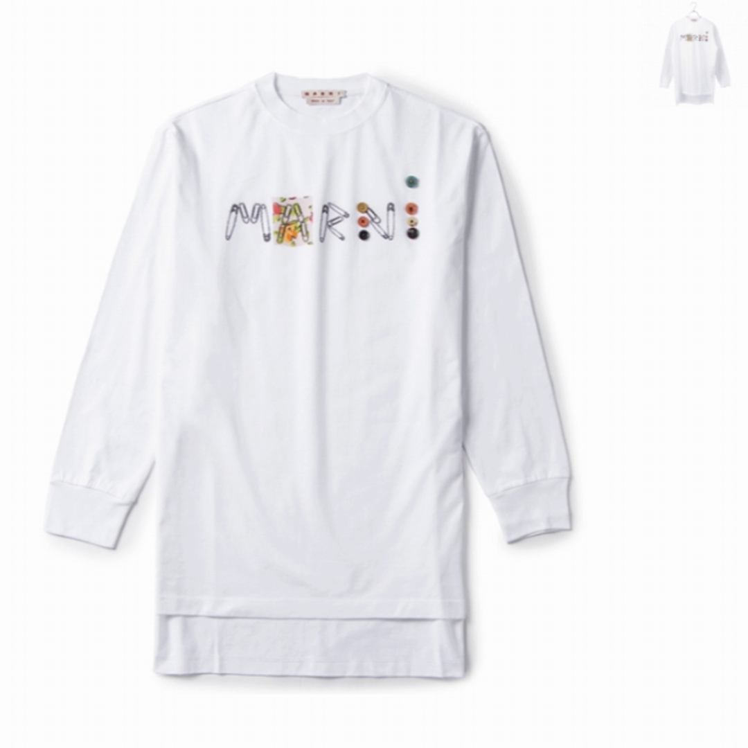 Marni(マルニ)のマルニ MARNI ロングTシャツ ロゴ プリント 長袖 スウェットシャツ THJE0129PQ USCU80  レディースのトップス(カットソー(長袖/七分))の商品写真