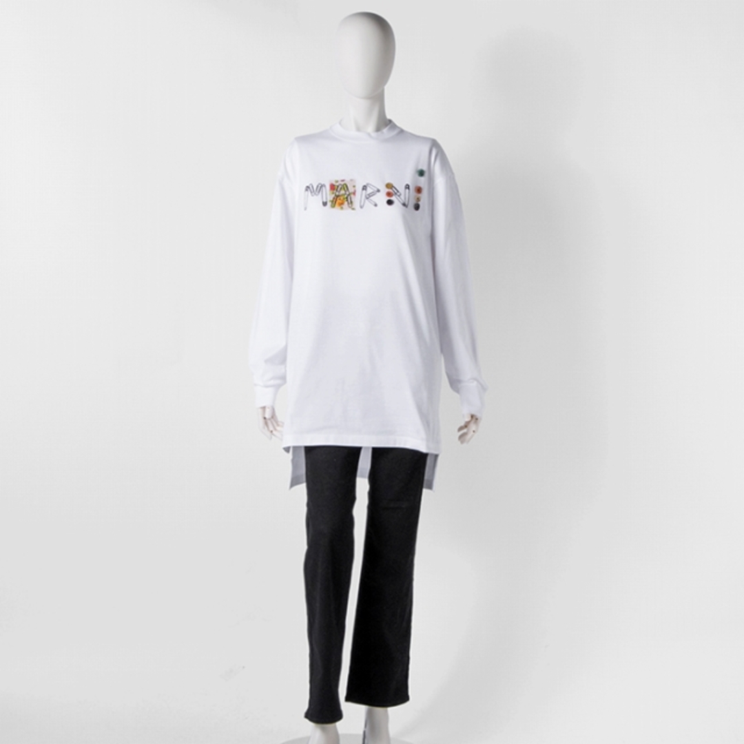 Marni(マルニ)のマルニ MARNI ロングTシャツ ロゴ プリント 長袖 スウェットシャツ THJE0129PQ USCU80  レディースのトップス(カットソー(長袖/七分))の商品写真
