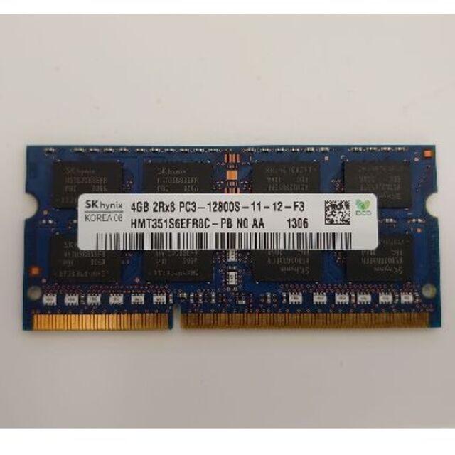 PC3-12800S (DDR3-1600) 4GB SO-DIMM スマホ/家電/カメラのPC/タブレット(PCパーツ)の商品写真