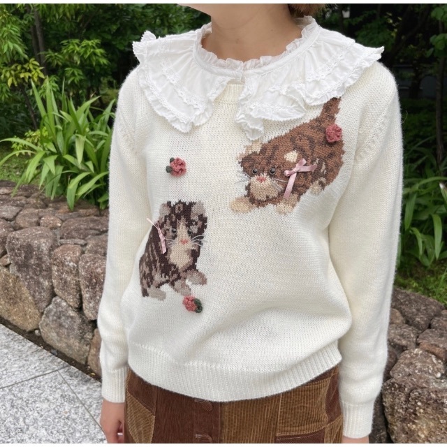 ピンクハウス　猫ちゃんセーターニット/セーター
