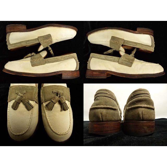 Grenson グレンソン キャンバス×スエード ローファー27-27.5cm メンズの靴/シューズ(スリッポン/モカシン)の商品写真