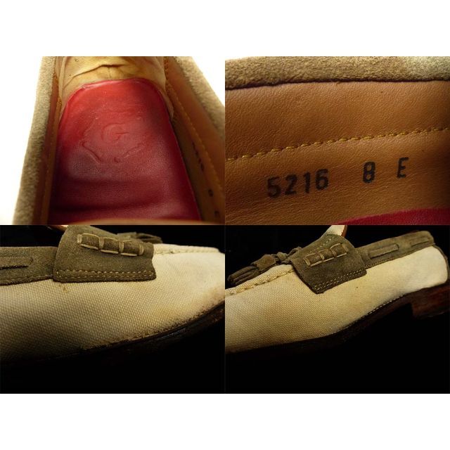 Grenson グレンソン キャンバス×スエード ローファー27-27.5cm メンズの靴/シューズ(スリッポン/モカシン)の商品写真