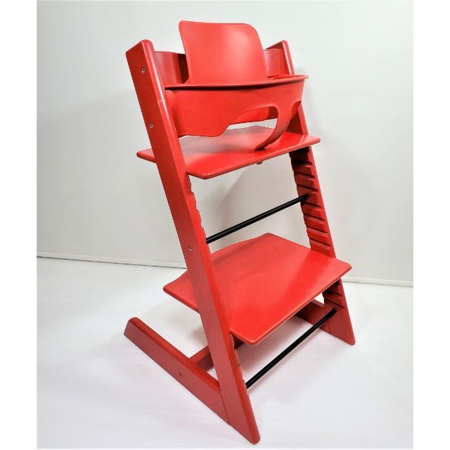 ストッケ STOKKE トリップトラップ ベビーガード付 シリアル3 赤