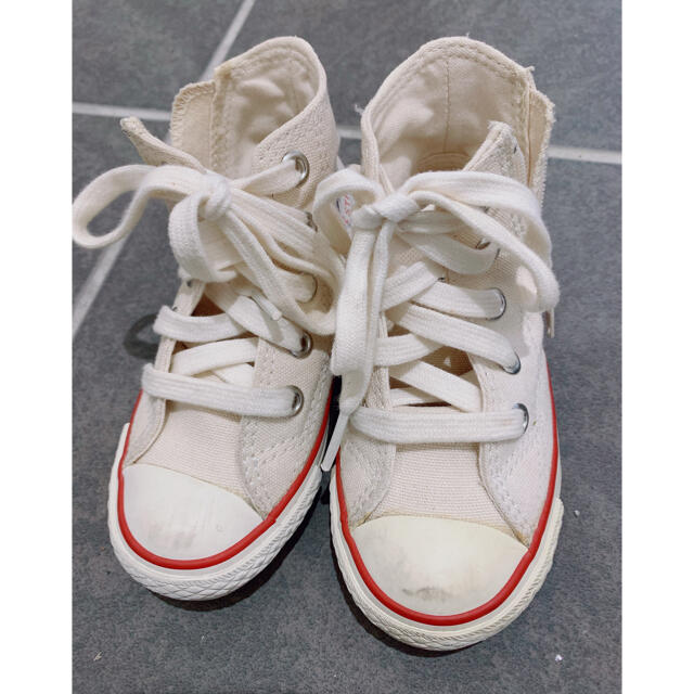 CONVERSE(コンバース)のコンバースオールスター　ハイカット　ホワイト キッズ/ベビー/マタニティのキッズ靴/シューズ(15cm~)(スニーカー)の商品写真