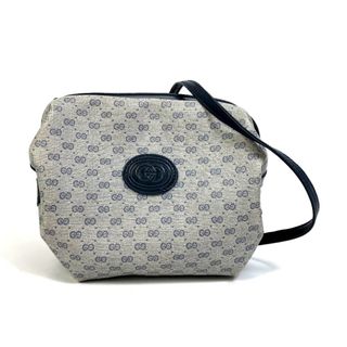 グッチ(Gucci)のグッチ GUCCI ポシェット/斜め掛け GGプラス カバン オールドグッチ ショルダーバッグ GGPVC/レザー ネイビー(ショルダーバッグ)