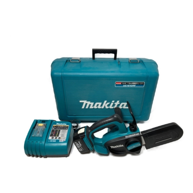 Makita(マキタ)の＊＊MAKITA マキタ 14.4V 115mm 充電式チェーンソー バッテリ1個・充電器・ケース付 UC121DRF ブルー インテリア/住まい/日用品のインテリア/住まい/日用品 その他(その他)の商品写真